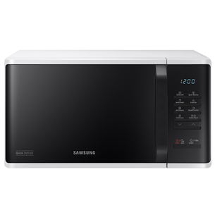 Samsung, 23 L, balta/melna - Mikroviļņu krāsns MS23K3513AW/BA