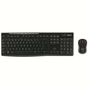 Logitech MK270, US, melna - Bezvadu klaviatūra ar peli 920-004508