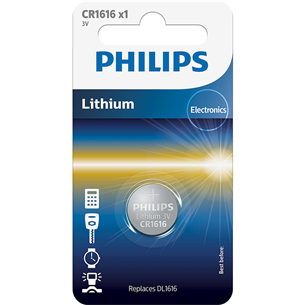 Philips Lithium, CR1616, 3V - Baterija CR1616/00B