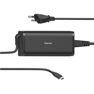Hama, USB-C, 5-20 V, 92 W, melna - Universālais lādētājs portatīvajiem datoriem 00200007