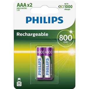 Philips, AAA, 2gab. - Uzlādējama baterija R03B2A80/10