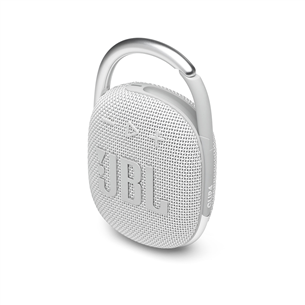 JBL Clip 4, balta - Portatīvais bezvadu skaļrunis JBLCLIP4WHT