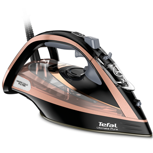 Tefal Ultimate Pure, 3200 W, melna/rozā - Tvaika gludeklis FV9845