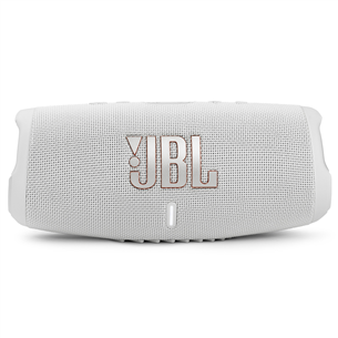 JBL Charge 5, balta - Portatīvais bezvadu skaļrunis JBLCHARGE5WHT