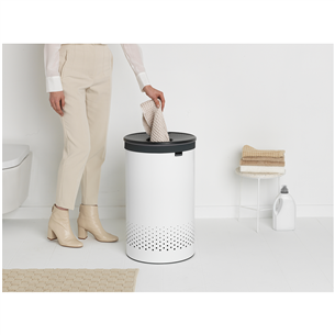 Laundry bin with plastic lid Brabantia 60 L