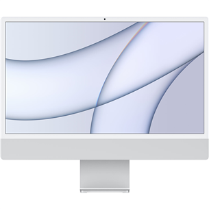 Apple iMac 24" (2021), M1 8C/7C, 8 ГБ, 256 ГБ, ENG, серебристый - Настольный компьютер "все в одном" MGTF3ZE/A