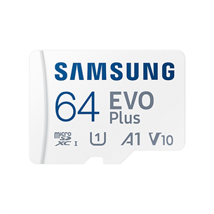 Atmiņas karte MicroSDXC EVO Plus + adapteris, Samsung (64 GB) MB-MC64KA/EU