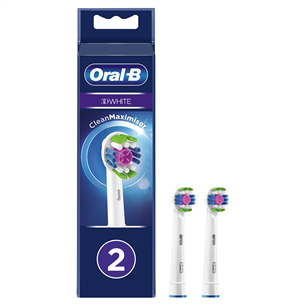 Braun Oral-B 3D White, 2 pcs, White - Spare brushes EB18-2WHITE