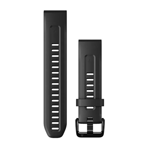 Garmin fenix, 20mm, QuickFit, black silicone - Replacement band 010-13102-00