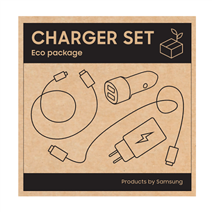 Samsung Charger Set Eco package, 25 W/15 W, melna - Lādētāju komplekts 4779040339697