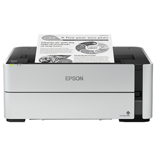 Epson EcoTank M1180 Mono, WiFi, LAN, duplekss, balta - Tintes printeris C11CG94403