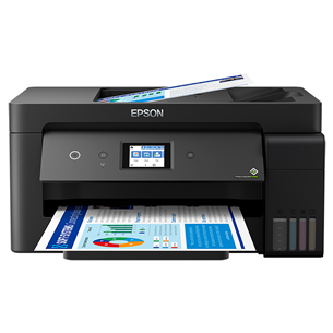 Epson EcoTank L14150, A3, WiFi, LAN, дуплекс, черный -  Многофункциональный цветной струйный принтер C11CH96402