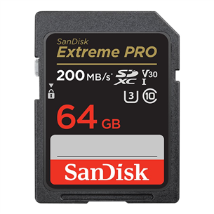 SanDisk Extreme Pro, UHS-I, SDXC, 64 GB - Memory card