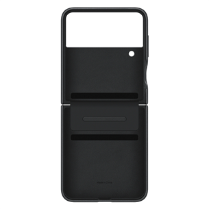 Samsung Galaxy Flip4 Flap Leather Cover, melna - Apvalks viedtālrunim