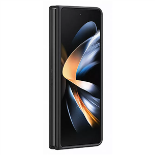 Samsung Galaxy Fold4 Leather Cover, black - Smartphone cover