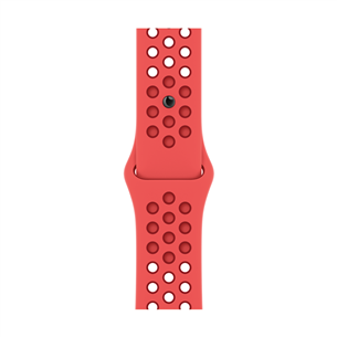 Apple Watch 41mm, Nike Sport Band, sarkana - Siksniņa pulkstenim MPGW3ZM/A