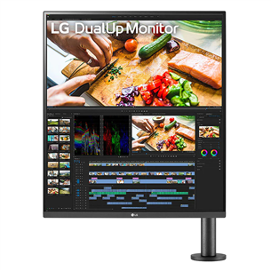 LG DualUp MQ780, 28'', SDQHD, nano IPS, USB-C, melna - Monitors 28MQ780-B