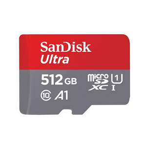 SanDisk Ultra microSDXC, 512 ГБ, серый - Карта памяти MicroSDXC с SD-адаптером SDSQUAC-512G-GN6MA