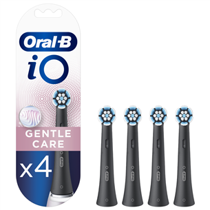 Braun Oral-B iO Gentle Care Black, 4 gab. - Uzgaļi elektriskajai zobu birstei IOSB-4BLACK