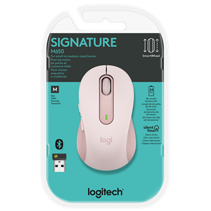 Logitech SIgnature M650 L Wireless Mouse - Red for sale online