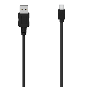Hama Essential Line, USB-A - USB mini, apzeltīti kontakti, 1,5 m, melna - Vads 00300068
