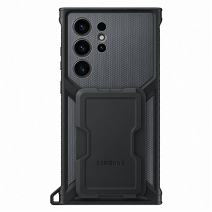 Samsung Galaxy S23 Ultra Rugged Gadget Case, melna - Apvalks viedtālrunim