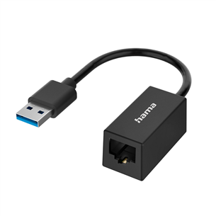 Hama Network Adapter, USB-A -> LAN, черный - Адаптер