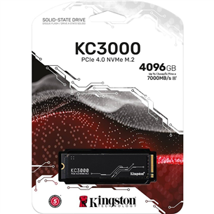 Kingston KC3000, M.2 2280, PCIe 4 x 4 NVMe, 4096 GB - SSD