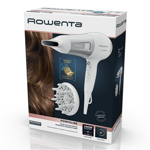 Rowenta Powerline, 2100 W, balta - Matu fēns