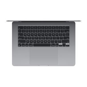 Apple MacBook Air 15" (2023), M2 8C/10C, 8 GB, 256 GB, SWE, tumši pelēka - Portatīvais dators