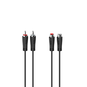 Hama Audio Extension Cable, 2 RCA spraudnis - 2 RCA ligzda, 1.5 m, melna - Vads 00205259