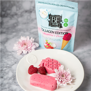 Be More Collagen Edition Raspberry 'n' Cherry, 200 g - Saldējuma pulveris ar kolagēnu