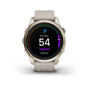 Garmin epix Pro (Gen 2), 42 mm, zelta / pelēka silikona siksniņa - Viedpulkstenis