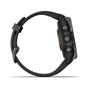 Garmin epix Pro (Gen 2), 42 mm, tumši pelēka DLC titāna/melna silikona siksniņa - Viedpulkstenis