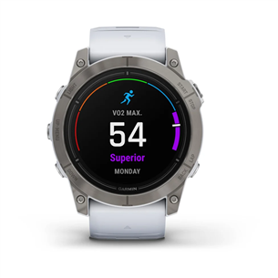 Garmin epix Pro (Gen 2) Sapphire, 51 mm, titanium / white silicone band - Sports watch