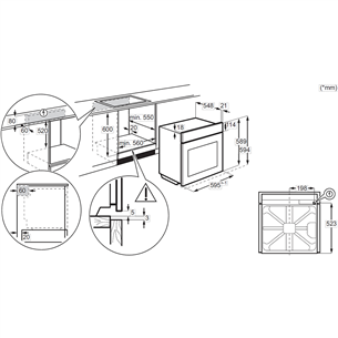 Electrolux SteamBake 600, 72 L, pyrolytic cleaning, black - Built-in oven