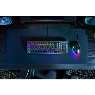 Razer BlackWidow V4 X, Green Switch, mehāniskā, US, melna - Klaviatūra