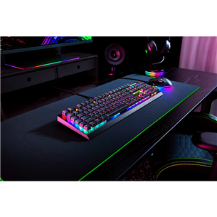 Razer BlackWidow V4 X, Green Switch, mehāniskā, US, melna - Klaviatūra