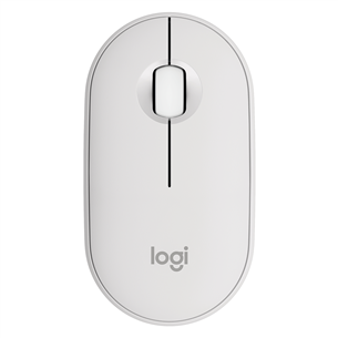Logitech Pebble Mouse 2 M350s BT, balta - Bezvadu datorpele