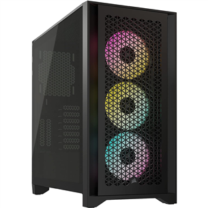 Corsair iCUE 4000D RGB AIRFLOW Side window, ATX, черный - Корпус для ПК CC-9011240-WW