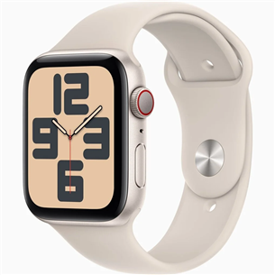 Apple Watch SE 2, GPS + Cellular, Sport Band, 44 mm, M/L, bēša - Viedpulkstenis MRGX3ET/A