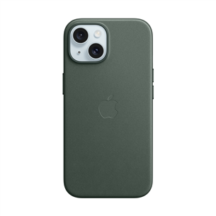 Apple FineWoven Case with MagSafe, iPhone 15, zaļa - Apvalks viedtālrunim MT3J3ZM/A