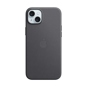 Apple FineWoven Case with MagSafe, iPhone 15 Plus, melna - Apvalks viedtālrunim MT423ZM/A