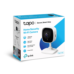 TP-Link Tapo C100, 1080p, WiFi, белый - Домашняя камера видеонаблюдения