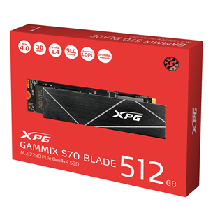 Adata XPG Gammix S70 Blade, 512 GB, M.2 PCIe Gen4, black - SSD