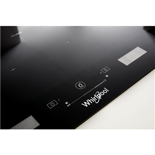 Whirlpool, width 86 cm, black - Built-in induction hob