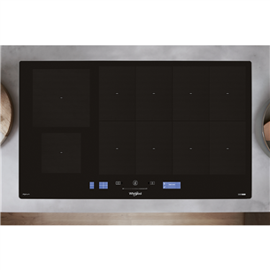 Whirlpool, width 86 cm, black - Built-in induction hob