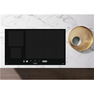 Whirlpool, width 86 cm, black - Built-in induction hob