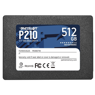 Patriot P210, 512 GB, 2,5", SATA III - SSD