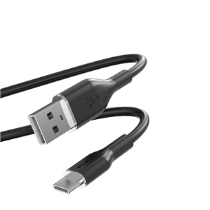 Puro Soft, USB-A / USB-C, 1.5 m, melna - Vads